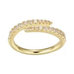 Unwritten Gold Flash-Plated Cubic Zirconia Wrap Ring Size 9 NWT